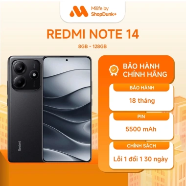 Xiaomi Redmi Note 14 8GB/128GB Chính Hãng - Bảo hành 18 tháng - Giá 4.729.000₫