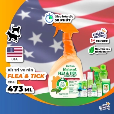 Xịt diệt ve, bọ chét cho chó Tropiclean Natural – An toàn, không gây hại, giảm giá 390.000đ (giá gốc 479.700đ) 2
