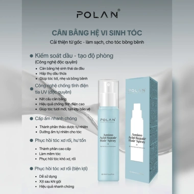 Xịt Dưỡng Tóc POLAN + Dầu Gội Tím, Chống Sót Da Đầu, Khử Mùi Amoniac - Giá 275k 3 Xịt Dưỡng Tóc POLAN + Dầu Gội Tím, Chống Sót Da Đầu, Khử Mùi Amoniac - Giá 275k 3