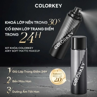 Xịt Khóa Makeup Colorkey Spray 100ml - Giữ Nền Bền Màu Kiềm Dầu Cấp Ẩm Giá 149k