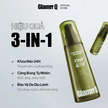 Xịt Khóa Nền Cố Định Thuần Chay Glamrr Q 130ml – Fixer Vegan Da Nhạy Cảm, 169k