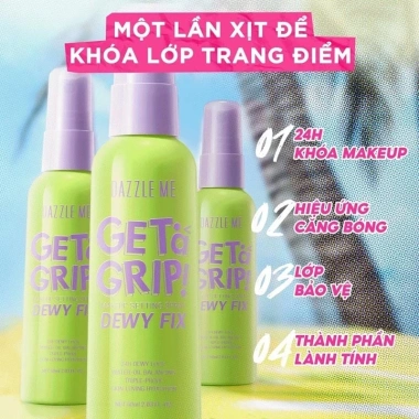 Xịt Khóa Nền DAZZLE ME Get A Grip 60ml - Cố Định Trang Điểm Lâu Trôi, 89.000 VND