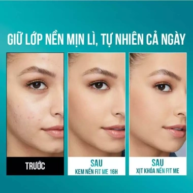Xịt Khóa Nền Maybelline Fit Me Matte Poreless 60ml Kiềm Dầu, Mịn Lì, Giá 238k