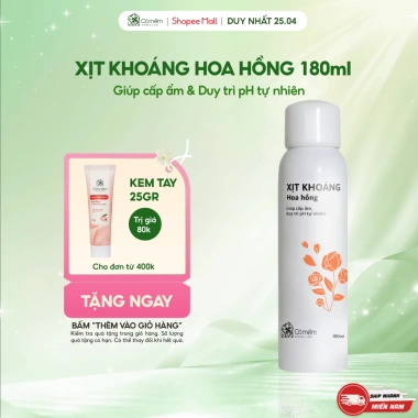 Xịt Khoáng Hoa Hồng 180ml Dưỡng ẩm, Duy Trì PH, Tự Nhiên, Cỏ Mềm - Giá 202.000đ