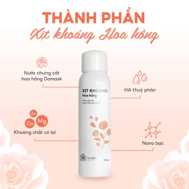 Xịt Khoáng Hoa Hồng 180ml Dưỡng ẩm, Duy Trì PH, Tự Nhiên, Cỏ Mềm - Giá 202.000đ