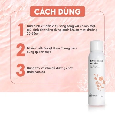 Xịt Khoáng Hoa Hồng 180ml Dưỡng ẩm, Duy Trì PH, Tự Nhiên, Cỏ Mềm - Giá 202.000đ
