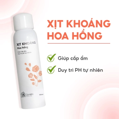 Xịt Khoáng Hoa Hồng 180ml Dưỡng ẩm, Duy Trì PH, Tự Nhiên, Cỏ Mềm - Giá 202.000đ