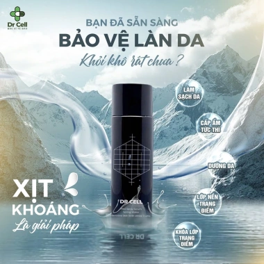 Xịt khoáng tế bào gốc Dr Cell 120ml - Dưỡng ẩm sâu, se khô, giảm nắng, giảm giá 250k 3
