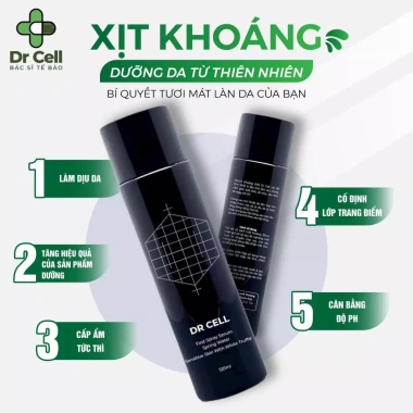 Xịt khoáng tế bào gốc Dr Cell 120ml - Dưỡng ẩm sâu, se khô, giảm nắng, giảm giá 250k 4