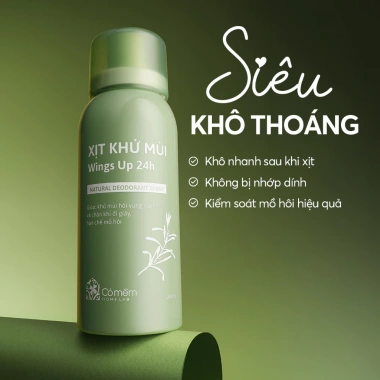 Xịt Khử Mùi Wings Up 24h 100ml - Giảm Tiết Mồ Hôi, Ngăn Mùi Hôi Nách và Chân, Giá 188.000₫ 3