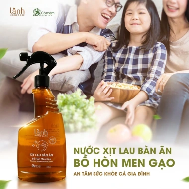 Xịt Lau Bếp Đa Năng Bồ Hòn Men Gạo Lành Homecare 500ml - Giá chỉ 140.000 VND