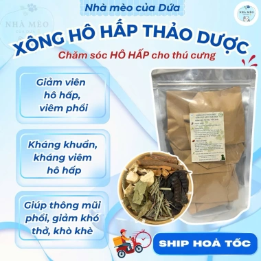 Xông Hô Hấp Thảo Dược Cho Mèo Cún - Giảm Viêm Phổi, Hô Hấp, Thông Mũi - Giá 39.000₫