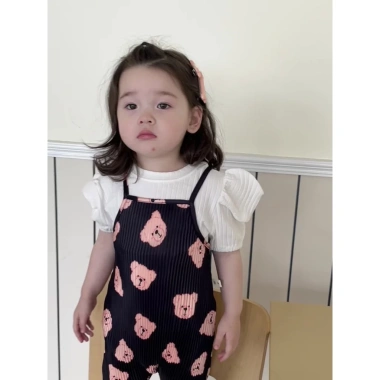Yếm gấu và áo ngắn tay mùa hè siêu dễ thương cho bé gái - Giá chỉ 139k 6