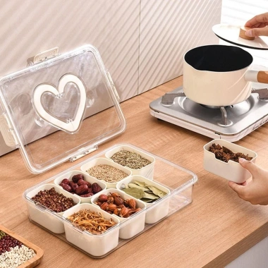 YIYU Khay 4/8 Lưới Đa Năng Dung Tích Lớn - Đĩa Ăn Tối, Snack, Trái Cây, Nắp Kín, Tái Sử Dụng - Giá Ưu Đãi 204.764₫