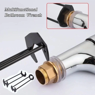 Yuukii Cờ Lê Bồn Rửa Đa Năng - Chìa Khóa Vòi Flume 4 Móng, Dụng Cụ Bảo Trì Ống Thép Carbon Giá 71,060₫