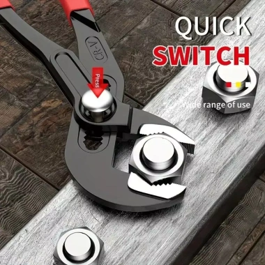 Yuukii Kìm Ống Nước 7‑12 inch Cờ Lê Kẹp Hệ Thống Mở Lớn – Dụng Cụ Cầm Tay Nhanh
