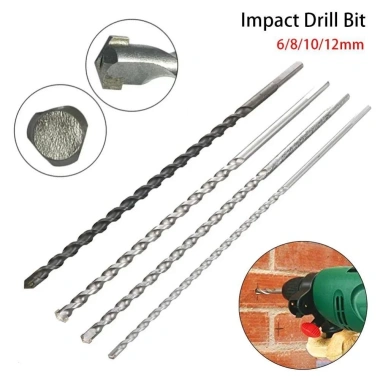 Yuukii Mũi khoan tác động vonfram dài 300-350mm 6-12mm Thâm nhập tường bê tông Masonry 49.390 VND