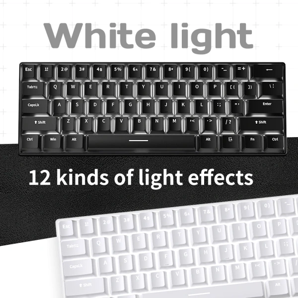 Hình ảnh sản phẩm ZIFRIEND H61K Bàn phím cơ RGB 60% Hot-Swap Bluetooth 2.4G - Giá ưu đãi 464.630 VND