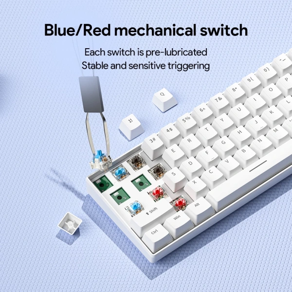 Hình ảnh sản phẩm ZIFRIEND H61K Bàn phím cơ RGB 60% Hot-Swap Bluetooth 2.4G - Giá ưu đãi 464.630 VND