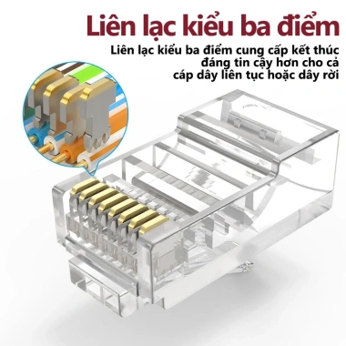ZoeRax 100 Đầu Nối Cat6 RJ45 Cat5e UTP 8P8C Cho Cáp 24-28AWG Ưu Đãi 148.499 VND