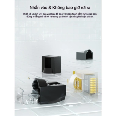 ZoeRax 100 Gói Vỏ Bụi Ethernet Trong Suốt RJ45 - Bảo Vệ Cáp, Giá 93.499₫ 4