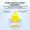 ZoeRax 100 miếng CAT6 RJ45 đầu nối 5 màu mạ vàng 50µm, lỗ 1.1mm – Ethernet, giá 132.000₫ 4