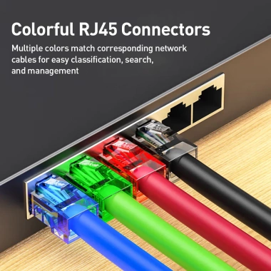 ZoeRax 100 miếng CAT6 RJ45 đầu nối 5 màu mạ vàng 50µm, lỗ 1.1mm – Ethernet, giá 132.000₫