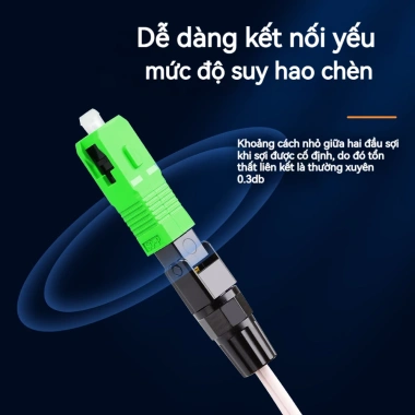 ZOERAX 10CPS Đầu Nối Sợi Quang Lạnh SC-APC FTTH Dây Da Nhúng Nhanh 126.830₫