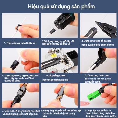 ZOERAX 10CPS Đầu Nối Sợi Quang Lạnh SC-APC FTTH Dây Da Nhúng Nhanh 126.830₫