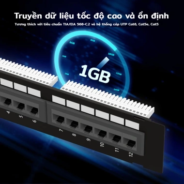 ZoeRax 1U 12 Cổng Patch Panel Cat5e/Cat6/Cat6a UTP RJ45 19 inch Thiết kế tích hợp khớp nối, treo tường - Giá ưu đãi 335.499 VNĐ 2 ZoeRax 1U 12 Cổng Patch Panel Cat5e/Cat6/Cat6a UTP RJ45 19 inch Thiết kế tích hợp khớp nối, treo tường - Giá ưu đãi 335.499 VNĐ 2