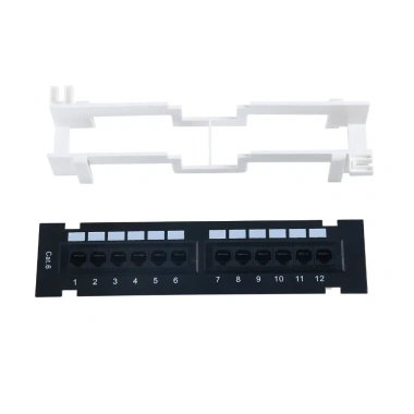 ZoeRax 1U 12 Cổng Patch Panel Cat5e/Cat6/Cat6a UTP RJ45 19 inch Thiết kế tích hợp khớp nối, treo tường - Giá ưu đãi 335.499 VNĐ
