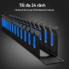 ZoeRax 1U 19 inch Quản lý cáp 24 khe kim loại - Rack Mount Cable Organizer 2