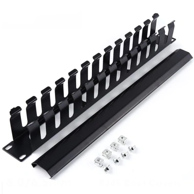 ZoeRax 1U 19 inch Quản lý cáp 24 khe kim loại - Rack Mount Cable Organizer