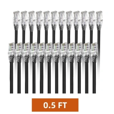 ZoeRax 24 Cáp CAT6A 28AWG 10Gbps Ethernet 0.5-2ft Dây mạng Gigabit cho Router PC TV 9 ZoeRax 24 Cáp CAT6A 28AWG 10Gbps Ethernet 0.5-2ft Dây mạng Gigabit cho Router PC TV 9