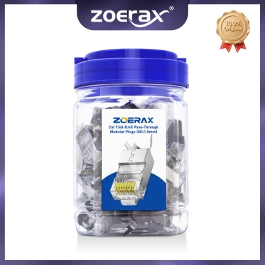 Zoerax 50 RJ45 Cat7 Cat6A Pass 8P8C 50U Đầu cắm Ethernet mạ vàng 405.900₫