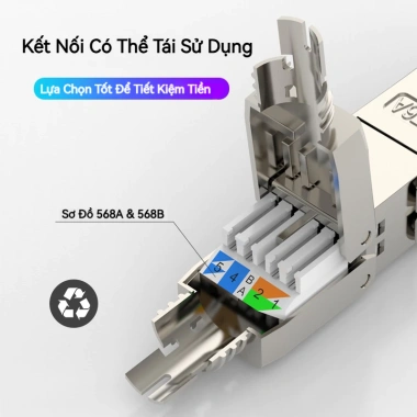 ZoeRax Bộ mở rộng cáp Cat7 Cat6A RJ45 LAN - Kết nối không dụng cụ, giá 120.999₫