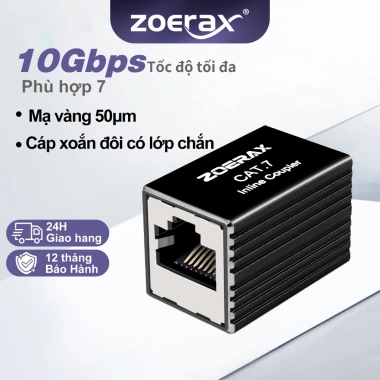 ZoeRax Bộ mở rộng Ethernet RJ45 Nữ sang Nữ - Bảo vệ cáp CAT5/6/7/8, giảm giá 23% chỉ 53.900₫