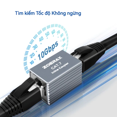 ZoeRax Bộ mở rộng Ethernet RJ45 Nữ sang Nữ - Bảo vệ cáp CAT5/6/7/8, giảm giá 23% chỉ 53.900₫ 2 ZoeRax Bộ mở rộng Ethernet RJ45 Nữ sang Nữ - Bảo vệ cáp CAT5/6/7/8, giảm giá 23% chỉ 53.900₫ 2