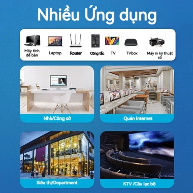 ZoeRax Cáp Ethernet Cat8 40Gbps 24AWG SFTP - Tốc độ cao, chịu ngoài trời