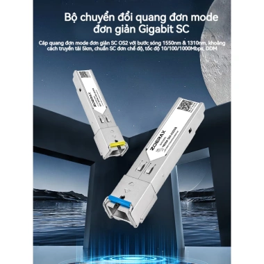 ZoeRax Cặp Mô-đun Quang SFP SC 1.25G 5km 1.310/1.550nm cho MikroTik & Cisco – Giá 335.500₫ 7