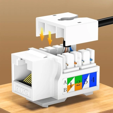ZoeRax Cat6 Keystone Jack 90 độ Punch Down Khớp nối mô-đun - Giá 71.499₫