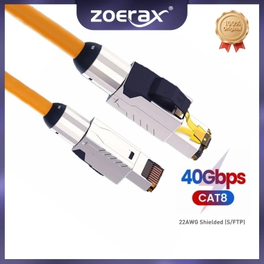 ZoeRax Cat8 Cáp Ethernet FTP 22AWG 2.000MHz 40Gbps LAN thế hệ 5 - giá 305.799 VND