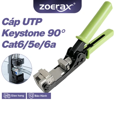 ZoeRax Công Cụ Đục Jack Keystone 90 độ - Gắn Kết Chuyên Nghiệp, Tương Thích Cat5/5E/6/6A, Giá Ưu Đãi 555.499đ