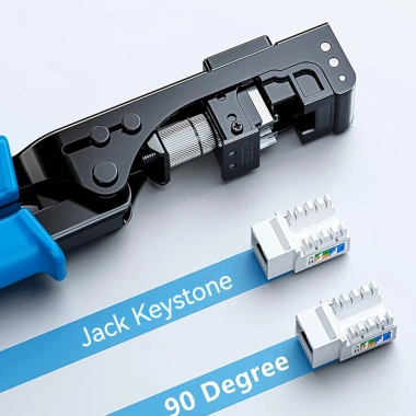 ZoeRax Công Cụ Đục Jack Keystone 90 độ - Gắn Kết Chuyên Nghiệp, Tương Thích Cat5/5E/6/6A, Giá Ưu Đãi 555.499đ