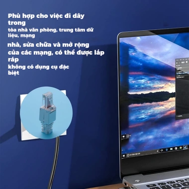 ZoeRax Công cụ miễn phí Đầu nối RJ45 CAT6 - Phích cắm Ethernet 23-26AWG, Giá 49.499 VND
