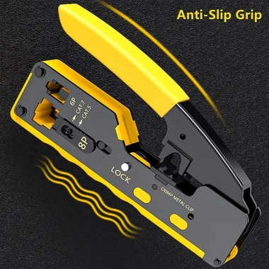 ZoeRax Công Cụ Nén Pass‑Through RJ45/RJ11 + Lưỡi Dự Phòng, Tương Thích Cat7/6A/6/5 – Giá 583.000₫