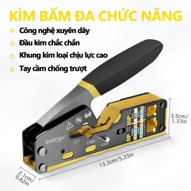 ZoeRax Công Cụ Nén RJ45 Pass-Through và Cutter, Đa Dụng Cho Cat6/5e/5, 8P8C, Tiết Kiệm Thời Gian Lắp Mạng Ethernet 7 ZoeRax Công Cụ Nén RJ45 Pass-Through và Cutter, Đa Dụng Cho Cat6/5e/5, 8P8C, Tiết Kiệm Thời Gian Lắp Mạng Ethernet 7