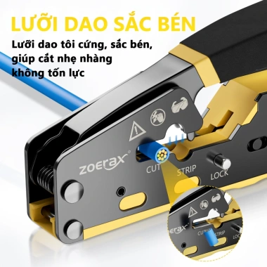ZoeRax Công Cụ Nén RJ45 Pass-Through và Cutter, Đa Dụng Cho Cat6/5e/5, 8P8C, Tiết Kiệm Thời Gian Lắp Mạng Ethernet 9 ZoeRax Công Cụ Nén RJ45 Pass-Through và Cutter, Đa Dụng Cho Cat6/5e/5, 8P8C, Tiết Kiệm Thời Gian Lắp Mạng Ethernet 9