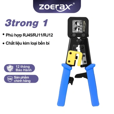 ZoeRax công cụ uốn RJ45 cho Cat5/5e/6, hỗ trợ đầu nối thông thường và End-Pass-Through, giá chỉ 351.999 VND