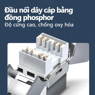 ZoeRax Coupler RJ45 CAT8/Cat7/Cat6a - Keystone Jack không dụng cụ, hợp kim kẽm bảo vệ đầu nối, giảm 21%
